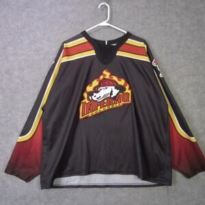 Vintage Columbia Inferno Hockey Jersey Mens XXL Black ECHL Hall 22 Sweater 2000s